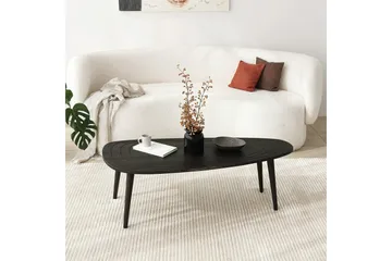 Saldus 115 cm Ovalt Soffbord i Målat Trä - Mörkbrun - Möbler - Bord & matgrupper - Soffbord