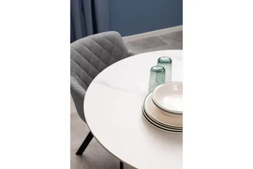 Salm Litet Runt Matbord 90 cm i Keramik - Vit - Möbler - Bord & matgrupper - Matbord & köksbord