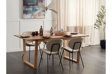 Salmo Rektangulärt Matbord 180 cm med Trä- och Askutseende - Brun - Möbler - Bord & matgrupper - Matbord & köksbord