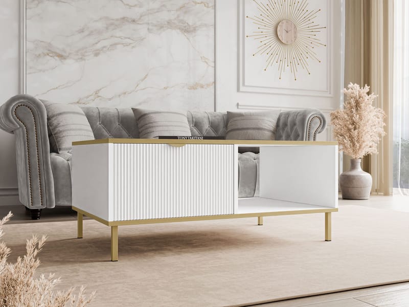 Salmor Soffbord 100 cm - Vit - Möbler - Bord & matgrupper - Soffbord