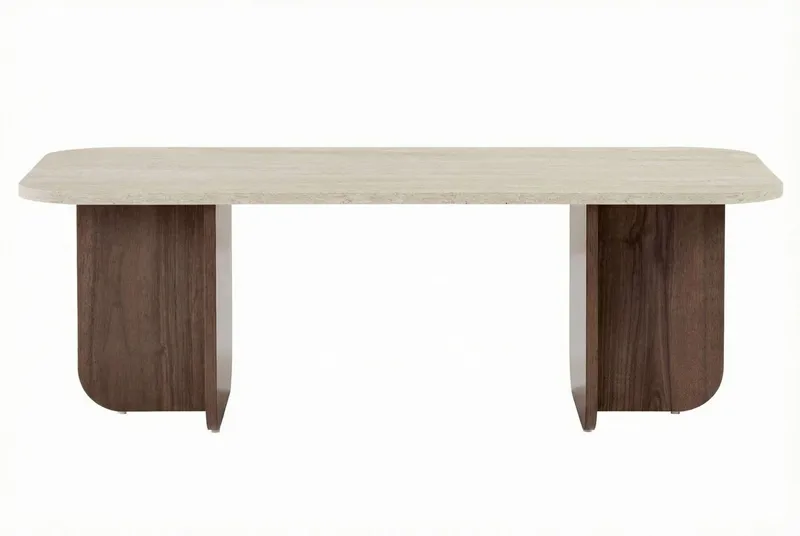Salrin Soffbord 120x41x60 cm - Travertin, Venezia-valnöt - Möbler - Bord & matgrupper - Soffbord