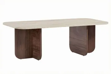 Salrin Soffbord 120x41x60 cm - Travertin/Venezia-valnöt - Möbler - Bord & matgrupper - Soffbord