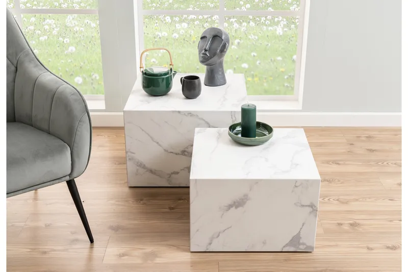 Samon Soffbord 58x58 cm - Vit - Möbler - Bord & matgrupper - Soffbord