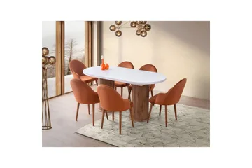 Samtens Matbord 180 cm Oval - Vit - Möbler - Bord & matgrupper - Matbord & köksbord