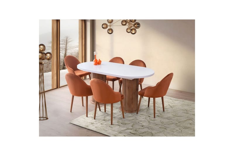 Samtens Matbord 180 cm Oval - Vit - Möbler - Bord & matgrupper - Matbord & köksbord