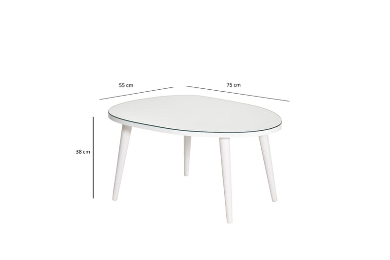 Samtens Soffbord 75 cm - Vit - Möbler - Bord & matgrupper - Soffbord
