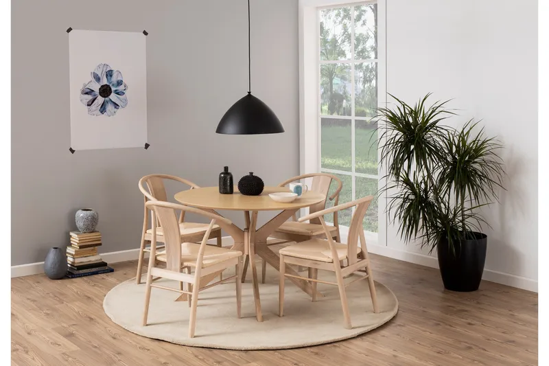 Sanae Matbord 105 cm Rund - Ek - Möbler - Bord & matgrupper - Matbord & köksbord