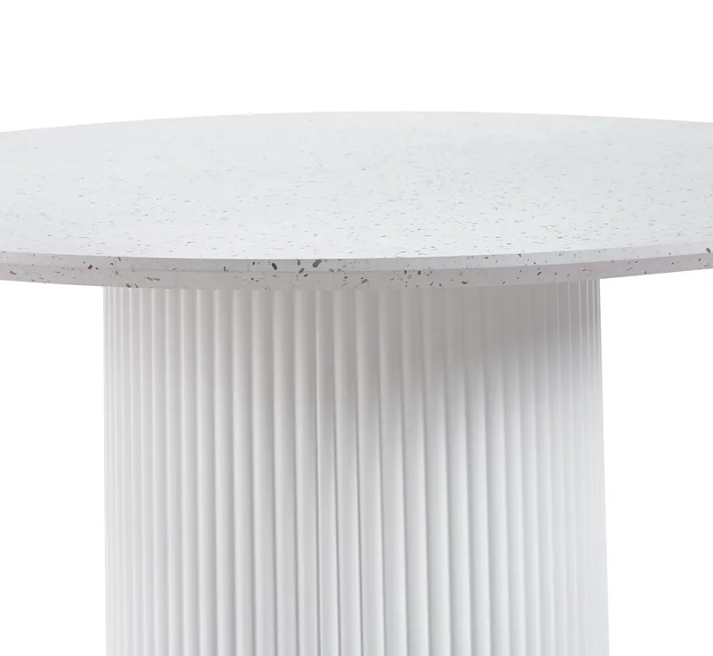 Sandö matbord Ø120 cm - Vit / Terazzo - Vit / Terazzo - Möbler - Bord & matgrupper - Matbord & köksbord