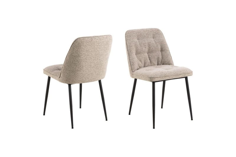 Sanjoan Matgrupp 140 cm + 4 st Zabinka Matstolar - Grå/Beige/Svart - Möbler - Bord & matgrupper - Matgrupper