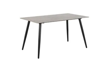 Sanjoan Matgrupp 140 cm + 4 st Amrita Matstolar - Grå/Beige/Svart - Möbler - Bord & matgrupper - Matgrupper