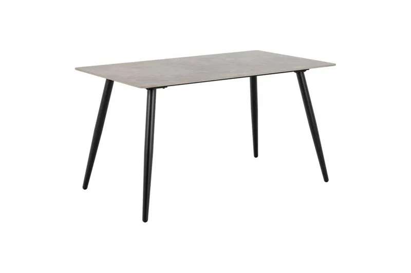 Sanjoan Matgrupp 140 cm + 4 st Nielsby Matstolar - Grå/Beige/Svart - Möbler - Bord & matgrupper - Matgrupper