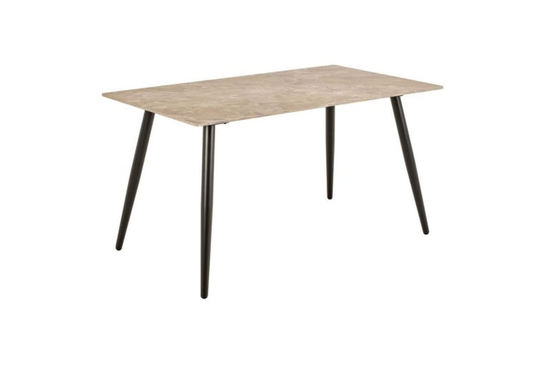 Sanjoan Matgrupp 140 cm + 4 st Zabinka Matstolar - Grå/Beige/Svart - Möbler - Bord & matgrupper - Matgrupper