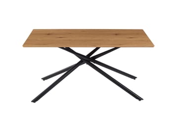 Santos Rektangulärt Matbord 160 cm i Metall med Ekutseende - Svart|Brun - Möbler - Bord & matgrupper - Matbord & köksbord
