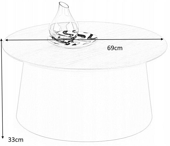 Saranda soffbord Ø69 cm - Vit - Vit - Möbler - Bord & matgrupper - Soffbord