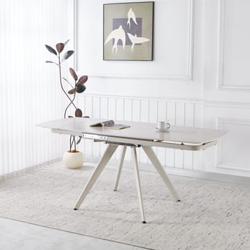 Saturnus matbord förlängningsbart 120 till 180 cm - Beige Travertin - Beige Travertin - Möbler - Bord & matgrupper - Matbord & köksbord