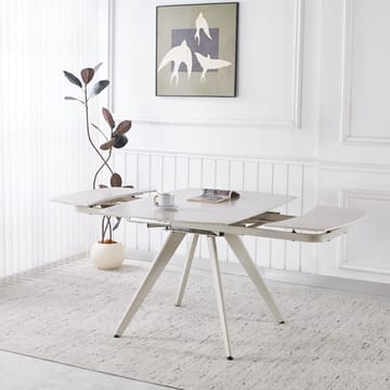 Saturnus matbord förlängningsbart 120 till 180 cm - Beige Travertin - Beige Travertin - Möbler - Bord & matgrupper - Matbord & köksbord