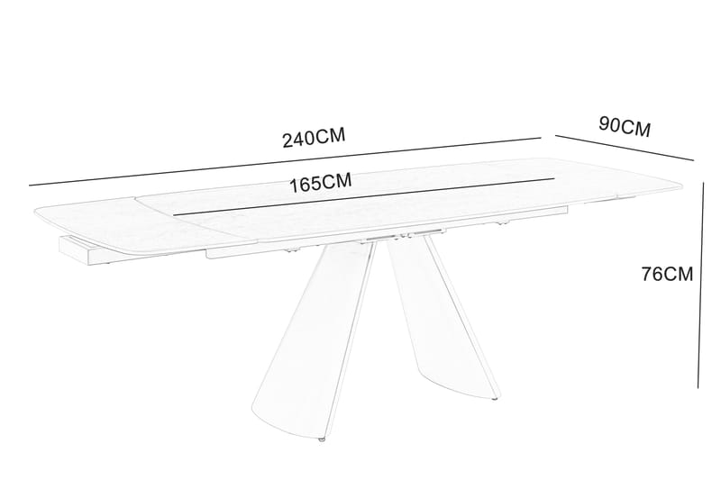 Saturnus matbord förlängningsbart 165-240 cm - Beige travertin - Beige travertin - Möbler - Bord & matgrupper - Matbord & köksbord