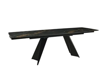 Saturnus matbord förlängningsbart 165-240 cm - Keramisk toppskiva - Matt svart/grå/brun marmormönstrad - Möbler - Bord & matgrupper - Matbord & köksbord