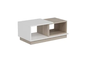 Schmida Soffbord 90x45 cm Vit/Brun - Hanah Home - Möbler - Bord & matgrupper - Soffbord