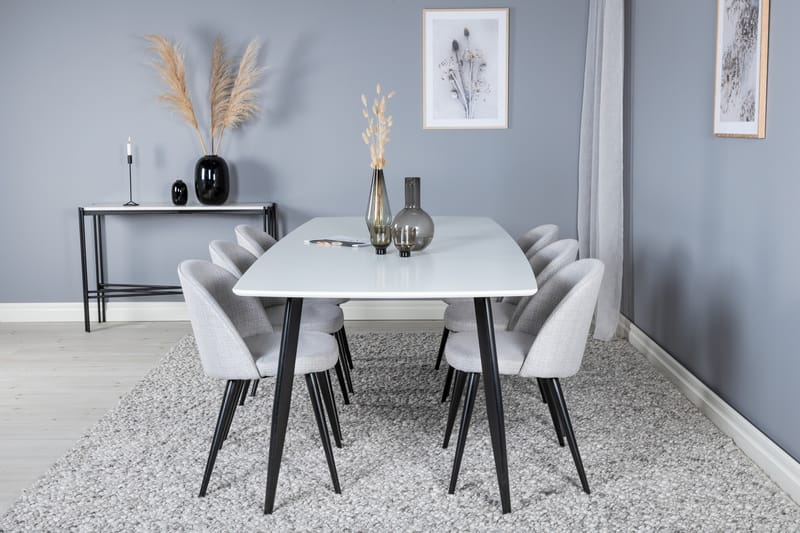 Sedavi Matgrupp 240 cm Rektangulär med 6 Sedavi Stolar - Svart - Möbler - Bord & matgrupper - Matgrupper