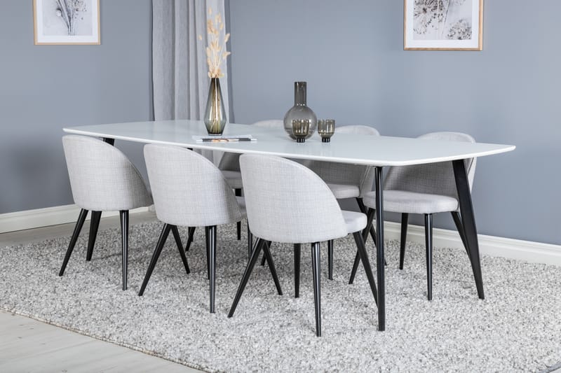 Sedavi Matgrupp 240 cm Rektangulär med 6 Sedavi Stolar - Svart - Möbler - Bord & matgrupper - Matgrupper