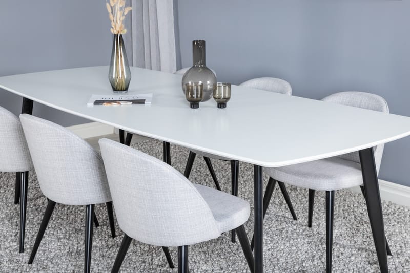 Sedavi Matgrupp 240 cm Rektangulär med 6 Sedavi Stolar - Svart - Möbler - Bord & matgrupper - Matgrupper