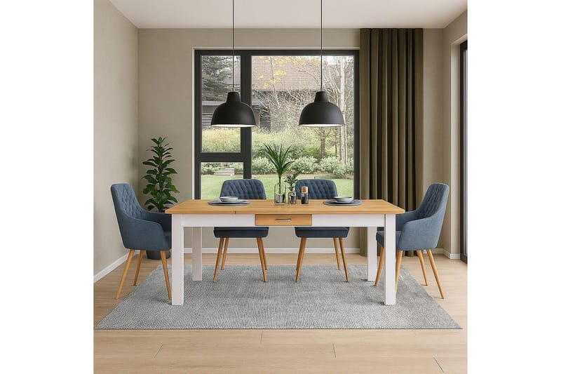 Selma Matbord Rectangulär 180x90 cm - Vit - Möbler - Bord & matgrupper - Matbord & köksbord