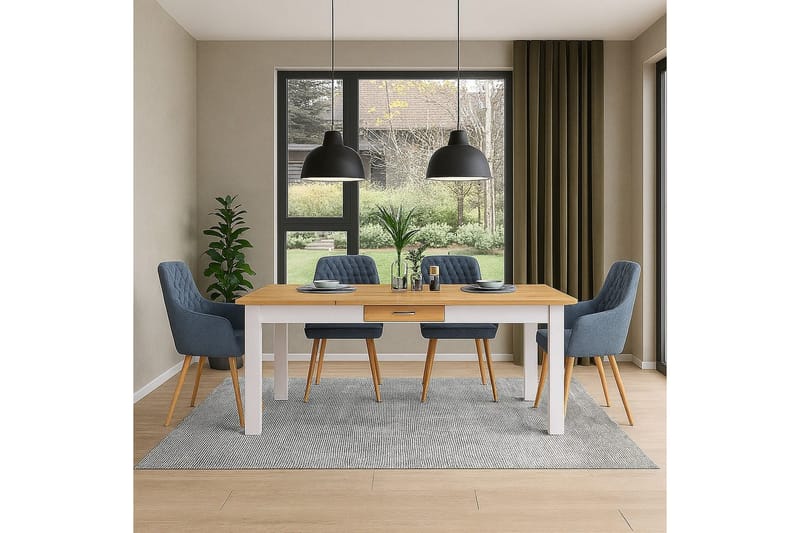 Selma Matbord Rectangulär 180x90 cm - Vit - Möbler - Bord & matgrupper - Matbord & köksbord