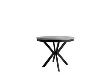 Sereth Litet Runt Matbord 100 cm med Träutseende - Grå / Svart - Möbler - Bord & matgrupper - Matbord & köksbord
