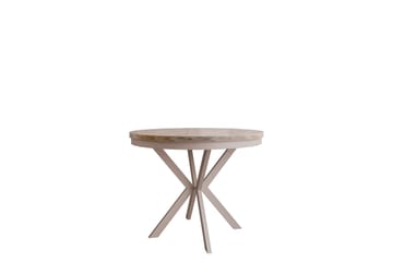 Sereth Litet Runt Matbord 90 cm med Trä- och Ekutseende - Brun / Beige - Möbler - Bord & matgrupper - Matbord & köksbord