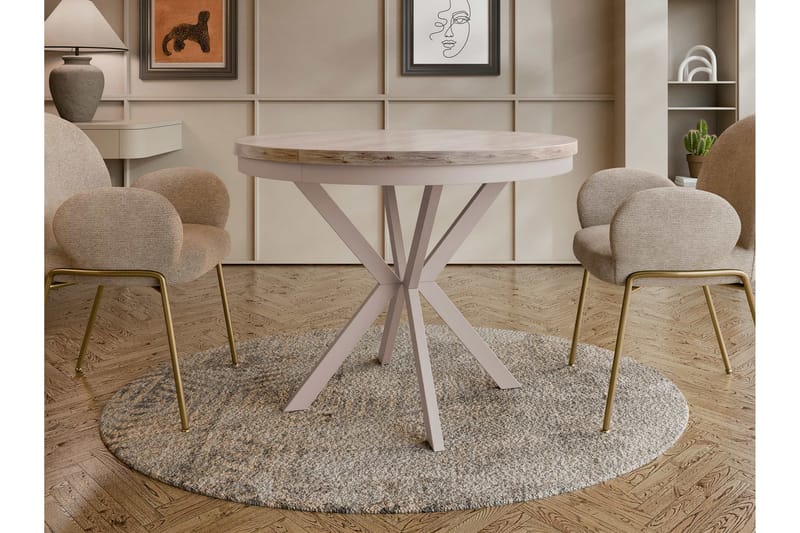 Sereth Matbord 120 cm Rund - Brun/Beige - Möbler - Bord & matgrupper - Matbord & köksbord