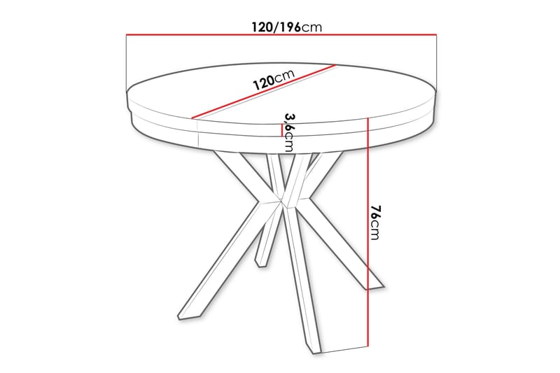 Sereth Matbord 120 cm Rund - Brun/Svart - Möbler - Bord & matgrupper - Matbord & köksbord