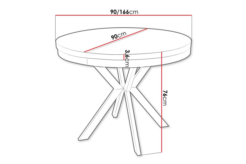 Sereth Matbord 90 cm Rund - Svart - Möbler - Bord & matgrupper - Matbord & köksbord