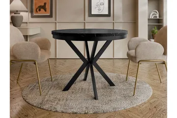 Sereth Runt Matbord 120 cm med Marmorutseende - Svart - Möbler - Bord & matgrupper - Matbord & köksbord