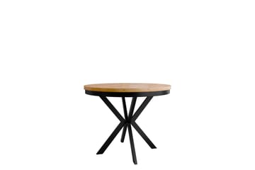 Sereth Runt Matbord 120 cm med Trä- och Ekutseende - Brun / Svart - Möbler - Bord & matgrupper - Matbord & köksbord