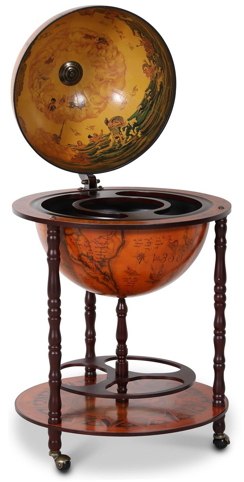 Barglob - Da Vinci - Jordglob som bar - brun - Möbler - Bord & matgrupper - Serveringsvagn & barvagn - Barglob & jordglobsbar