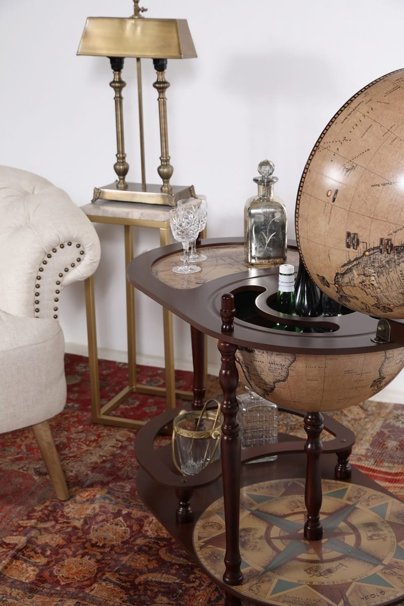 Barglob serveringsvagn - Da Vinci - brun - Möbler - Bord & matgrupper - Serveringsvagn & barvagn - Barglob & jordglobsbar