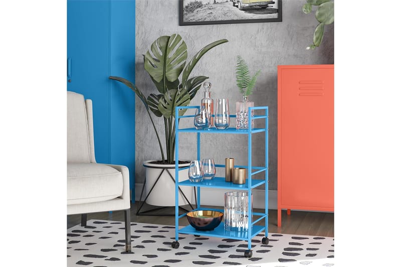 Cache Drinkvagn 43x29 cm Blå - Novogratz - Möbler - Bord & matgrupper - Serveringsvagn & barvagn - Drinkvagn