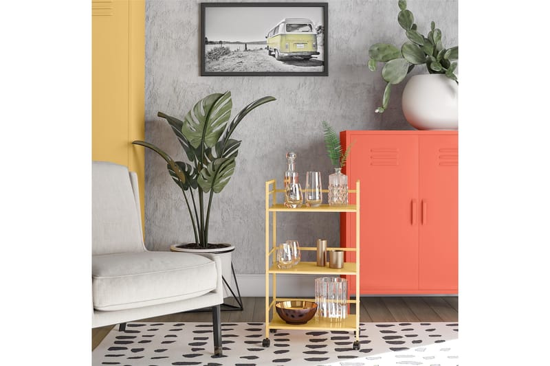 Cache Drinkvagn 43x29 cm Gul - Novogratz - Möbler - Bord & matgrupper - Serveringsvagn & barvagn - Drinkvagn