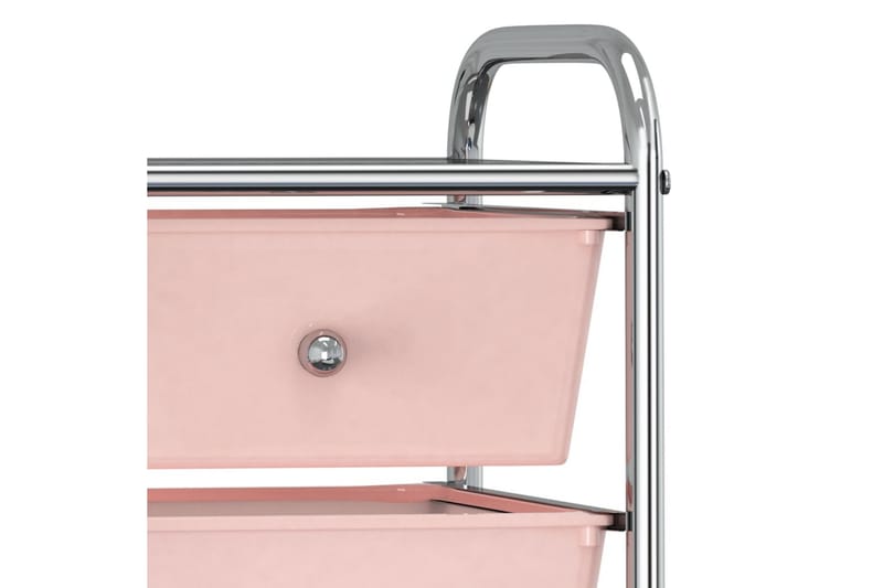 Förvaringsvagn 4 lådor rosa plast - Rosa - Möbler - Bord & matgrupper - Serveringsvagn & barvagn - Drinkvagn