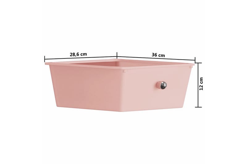 Förvaringsvagn 4 lådor rosa plast - Rosa - Möbler - Bord & matgrupper - Serveringsvagn & barvagn - Drinkvagn