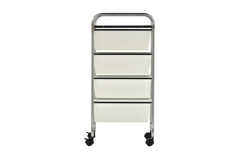 Förvaringsvagn 4 lådor vit plast - Vit - Möbler - Bord & matgrupper - Serveringsvagn & barvagn - Drinkvagn