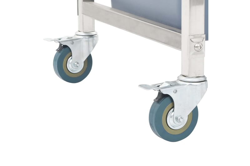 Köksvagn med plastbehållare 82x43,5x93 cm - Silver - Möbler - Bord & matgrupper - Serveringsvagn & barvagn - Drinkvagn