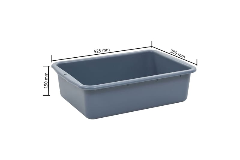 Köksvagn med plastbehållare 82x43,5x93 cm - Silver - Möbler - Bord & matgrupper - Serveringsvagn & barvagn - Drinkvagn
