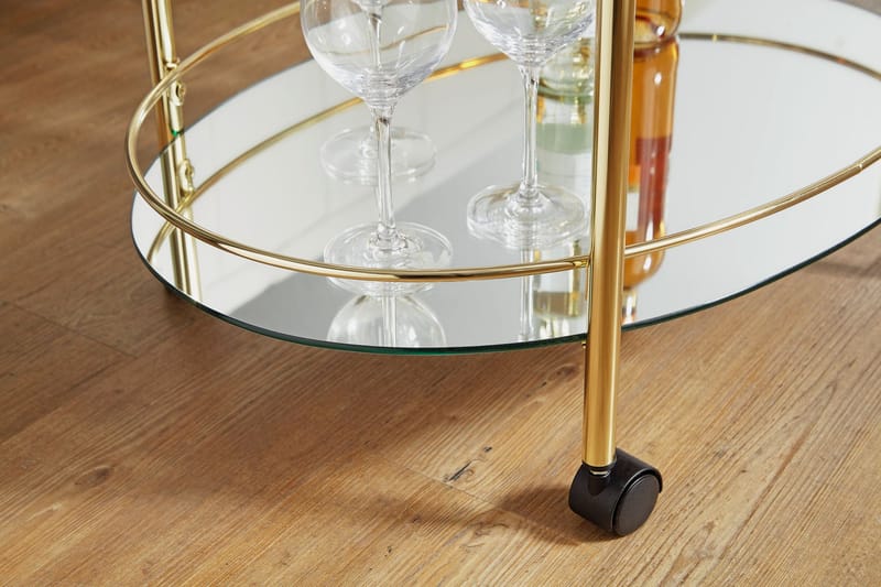 Kenebrew Drinkvagn 67x46 cm - Guld - Möbler - Bord & matgrupper - Serveringsvagn & barvagn - Drinkvagn