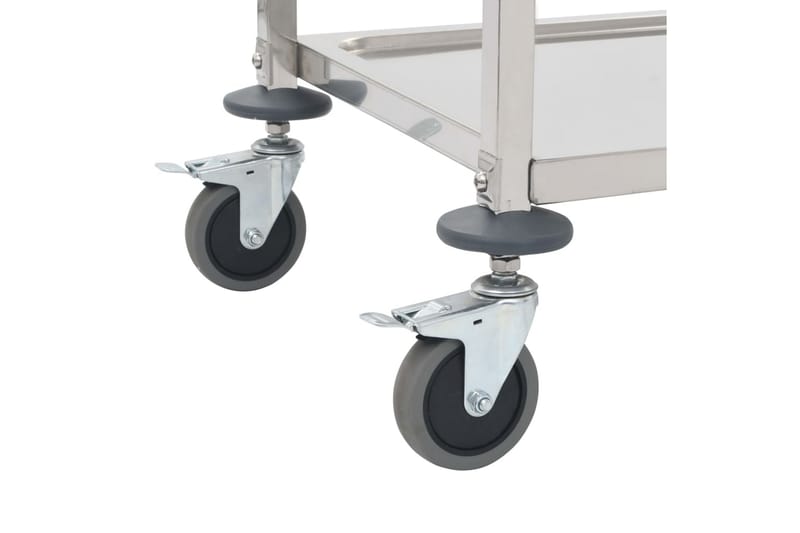 Serveringsvagn 4 våningar 107x55x125 cm rostfritt stål - Silver - Möbler - Bord & matgrupper - Serveringsvagn & barvagn - Drinkvagn