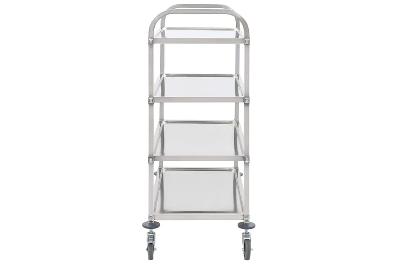 Serveringsvagn 4 våningar 107x55x125 cm rostfritt stål - Silver - Möbler - Bord & matgrupper - Serveringsvagn & barvagn - Drinkvagn