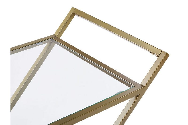 Serveringsvagn glas/guld IVERA - Guld - Möbler - Bord & matgrupper - Serveringsvagn & barvagn - Drinkvagn