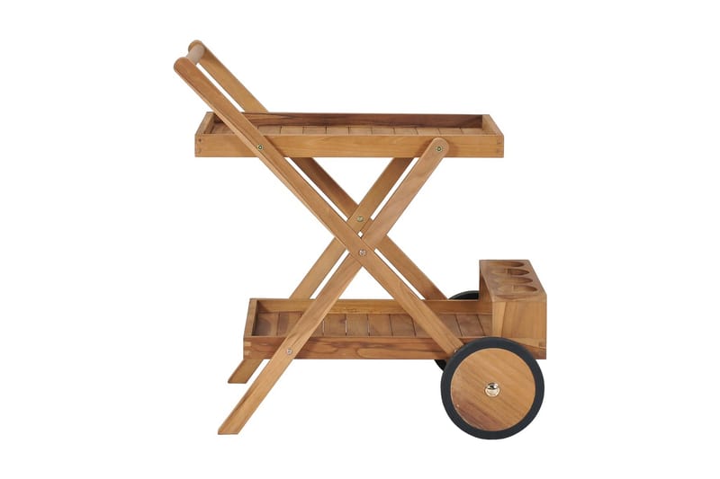 Serveringsvagn massiv teak - Brun - Drinkvagn - Rullbord, rullvagn & serveringsbord