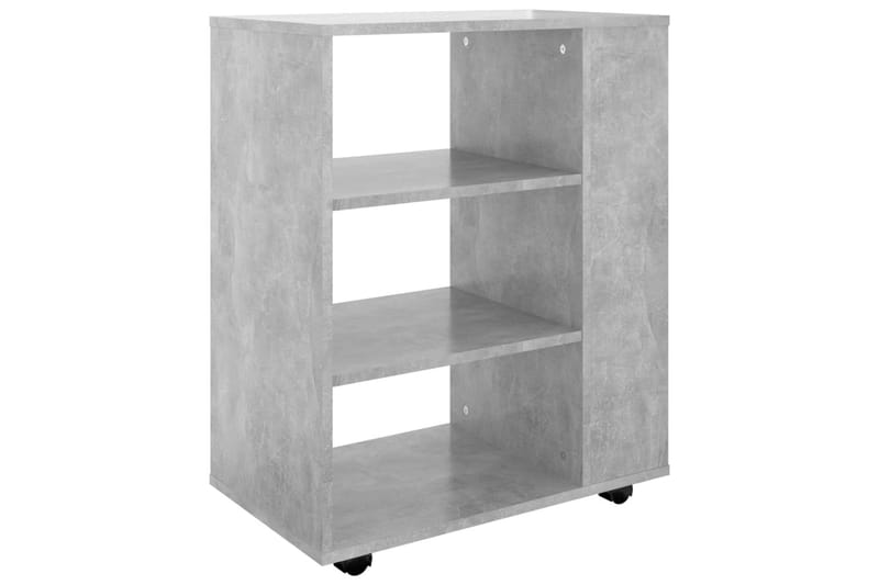 Skåp med hjul betonggrå 60x35x75 cm spånskiva - Grå - Möbler - Bord & matgrupper - Serveringsvagn & barvagn - Drinkvagn